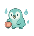 おばけペンギン 提灯パレード（個別スタンプ：16）