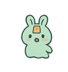 お札うさぎ 幽霊行進（個別スタンプ：3）