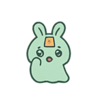 お札うさぎ 幽霊行進（個別スタンプ：10）