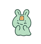 お札うさぎ 幽霊行進（個別スタンプ：11）