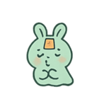 お札うさぎ 幽霊行進（個別スタンプ：13）