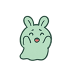 お札うさぎ 幽霊行進（個別スタンプ：15）