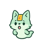 お札キツネ 幽霊行進（個別スタンプ：2）