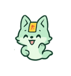お札キツネ 幽霊行進（個別スタンプ：14）