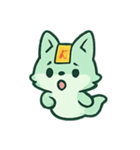 お札キツネ 幽霊行進（個別スタンプ：15）