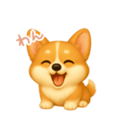 わんで伝えるコーギー JP（個別スタンプ：1）