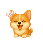 わんで伝えるコーギー TH（個別スタンプ：1）