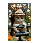 麦わら帽ネコ 気軽に使える夏の思いやりBIG（個別スタンプ：22）