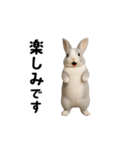 動く！灰色ウサギ（個別スタンプ：14）