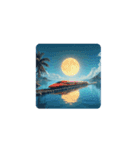 電車と新幹線と汽車と海.Train and sea（個別スタンプ：12）