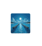 電車と新幹線と汽車と海.Train and sea（個別スタンプ：13）