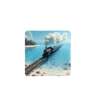 電車と新幹線と汽車と海.Train and sea（個別スタンプ：14）