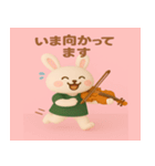 日常使い ヴァイオリンうさぎスタンプ（個別スタンプ：5）