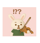 日常使い ヴァイオリンうさぎスタンプ（個別スタンプ：11）