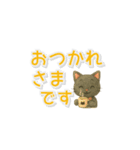 黒にゃんデカ文字✧いつもの挨拶（個別スタンプ：5）