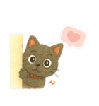 黒にゃんデカ文字✧いつもの挨拶（個別スタンプ：32）