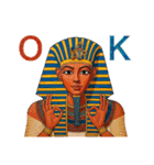 古代エジプトハッピーライフ27 壁画風な夏（個別スタンプ：25）