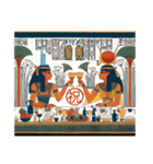 古代エジプトハッピーライフ27 壁画風な夏（個別スタンプ：38）