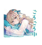 ふんわり女子★在宅ワーク集中できない（個別スタンプ：11）