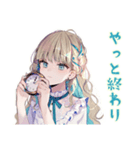 ふんわり女子★在宅ワーク集中できない（個別スタンプ：21）