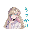 ふんわり女子★在宅ワーク集中できない（個別スタンプ：24）