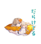 ふんわり女子★在宅ワーク集中できない（個別スタンプ：35）