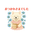 かわいいパピヨンとスピッツの日常スタンプ（個別スタンプ：17）