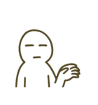 [アレンジ用]スケスケ透明人間 線画（個別スタンプ：1）