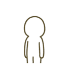 [アレンジ用]スケスケ透明人間 線画（個別スタンプ：2）