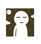 [アレンジ用]スケスケ透明人間 線画（個別スタンプ：5）