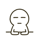 [アレンジ用]スケスケ透明人間 線画（個別スタンプ：9）