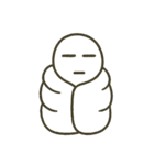 [アレンジ用]スケスケ透明人間 線画（個別スタンプ：11）