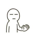 [アレンジ用]スケスケ透明人間 線画（個別スタンプ：13）