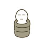 [アレンジ用]スケスケ透明人間 線画（個別スタンプ：14）