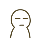 [アレンジ用]スケスケ透明人間 線画（個別スタンプ：15）