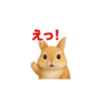 白と茶色のウサギに沼る（個別スタンプ：4）