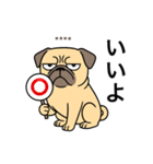 名前入りパグフォーン（個別スタンプ：5）