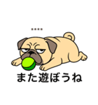 名前入りパグフォーン（個別スタンプ：15）