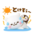 しろくまとペンギン♡夏に涼しいセット（個別スタンプ：3）