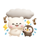 しろくまとペンギン♡夏に涼しいセット（個別スタンプ：12）