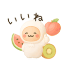 夏のぷっくり3D 使いやすい♡しろもっち♡（個別スタンプ：6）