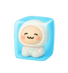 夏のぷっくり3D 使いやすい♡しろもっち♡（個別スタンプ：17）