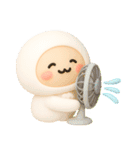 夏のぷっくり3D 使いやすい♡しろもっち♡（個別スタンプ：18）