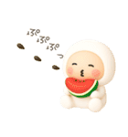 夏のぷっくり3D 使いやすい♡しろもっち♡（個別スタンプ：24）
