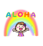 ハワイ大好き女の子（個別スタンプ：1）