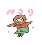 夏！もふもふおさる（個別スタンプ：1）