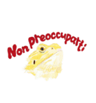 爬虫両生類の日常スタンプ イタリア語 ver.（個別スタンプ：22）