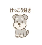 毎日使えるたたずみシュナのんびりスタンプ（個別スタンプ：3）