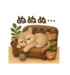 にゃんこスタンプ＊ふわふわシンガプーラ風（個別スタンプ：34）