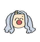 エリちゃんの顔スタンプ（個別スタンプ：2）